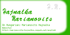 hajnalka marianovits business card